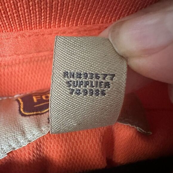 The Foundry Shirt Men's 2XLT Orange Striped Pima Cotton Quick Dri Comfort Golf - Picture 5 of 8